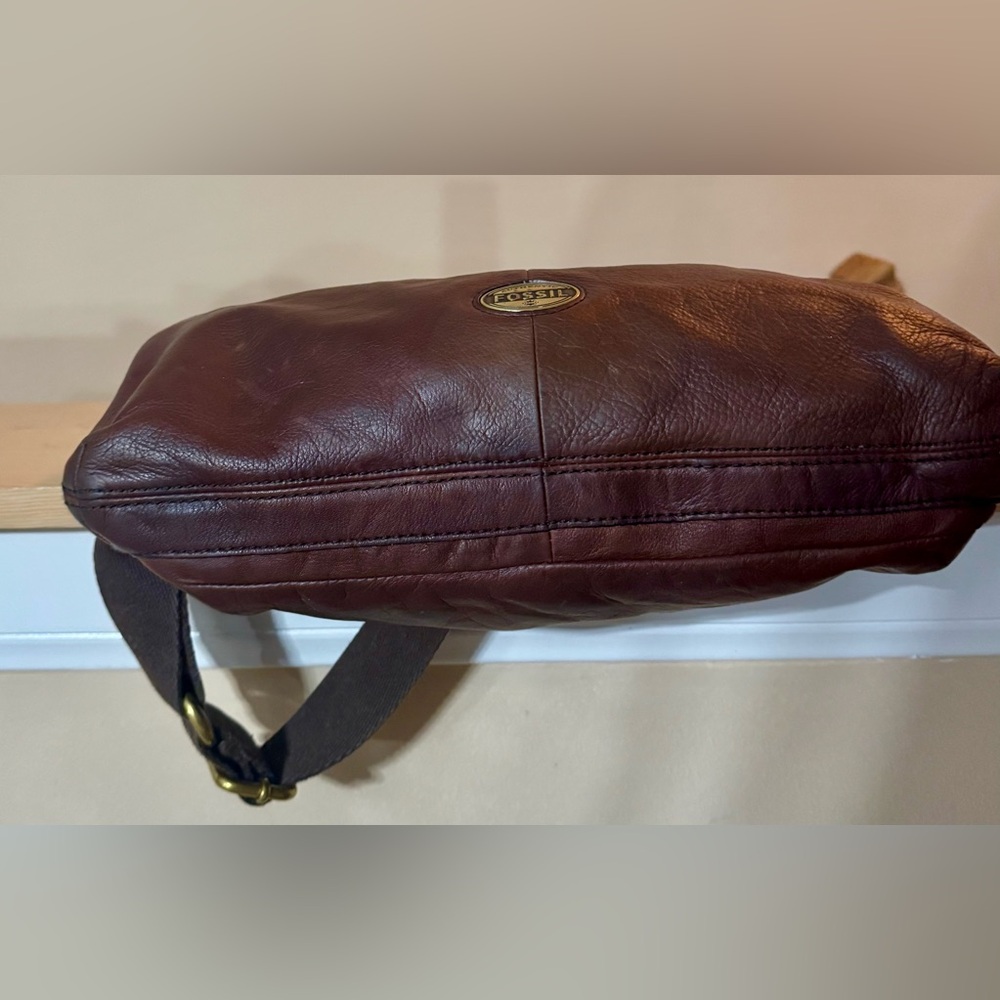Fossil Brown Leather Crossbody Bag - Picture 4 of 14